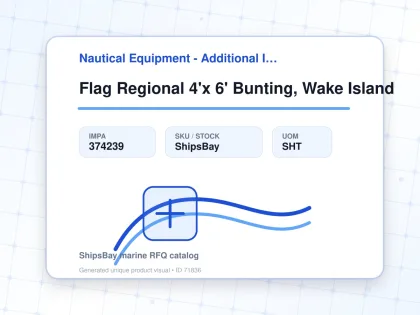 Flag Regional 4'x 6' Bunting, Wake Island - Nautical Equipment - Additional Items - IMPA 374239 - UOM SHT