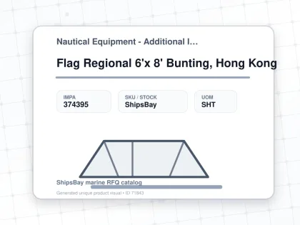 Flag Regional 6'x 8' Bunting, Hong Kong - Nautical Equipment - Additional Items - IMPA 374395 - UOM SHT