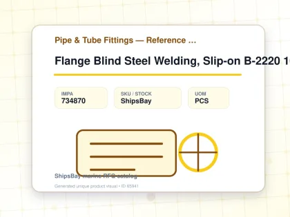 Flange Blind Steel Welding, Slip-on B-2220 10kg-100mm - Pipe & Tube Fittings — Reference (IMPA) - IMPA 734870 - UOM PCS
