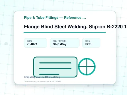 Flange Blind Steel Welding, Slip-on B-2220 10kg-125mm - Pipe & Tube Fittings — Reference (IMPA) - IMPA 734871 - UOM PCS