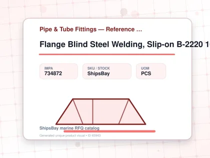 Flange Blind Steel Welding, Slip-on B-2220 10kg-150mm - Pipe & Tube Fittings — Reference (IMPA) - IMPA 734872 - UOM PCS