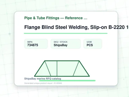 Flange Blind Steel Welding, Slip-on B-2220 10kg-300mm - Pipe & Tube Fittings — Reference (IMPA) - IMPA 734875 - UOM PCS