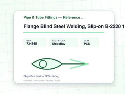 Flange Blind Steel Welding, Slip-on B-2220 10kg-32mm - Pipe & Tube Fittings — Reference (IMPA) - IMPA 734865 - UOM PCS