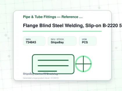Flange Blind Steel Welding, Slip-on B-2220 5kg-20mm - Pipe & Tube Fittings — Reference (IMPA) - IMPA 734843 - UOM PCS