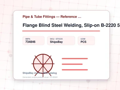Flange Blind Steel Welding, Slip-on B-2220 5kg-40mm - Pipe & Tube Fittings — Reference (IMPA) - IMPA 734846 - UOM PCS
