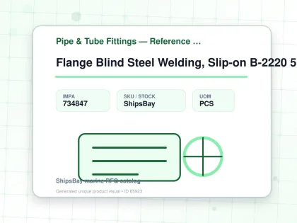 Flange Blind Steel Welding, Slip-on B-2220 5kg-50mm - Pipe & Tube Fittings — Reference (IMPA) - IMPA 734847 - UOM PCS