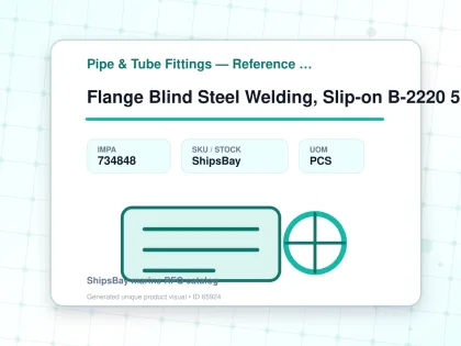 Flange Blind Steel Welding, Slip-on B-2220 5kg-65mm - Pipe & Tube Fittings — Reference (IMPA) - IMPA 734848 - UOM PCS