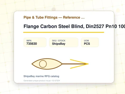 Flange Carbon Steel Blind, Din2527 Pn10 100mm - Pipe & Tube Fittings — Reference (IMPA) - IMPA 735630 - UOM PCS