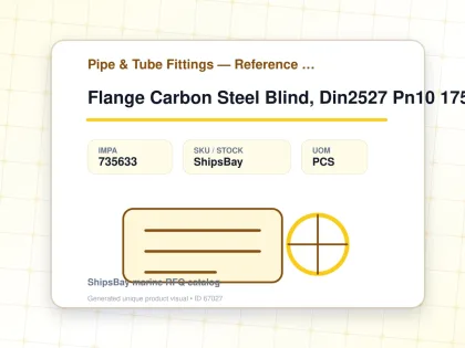 Flange Carbon Steel Blind, Din2527 Pn10 175mm - Pipe & Tube Fittings — Reference (IMPA) - IMPA 735633 - UOM PCS