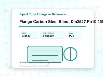 Flange Carbon Steel Blind, Din2527 Pn10 450mm - Pipe & Tube Fittings — Reference (IMPA) - IMPA 735639 - UOM PCS