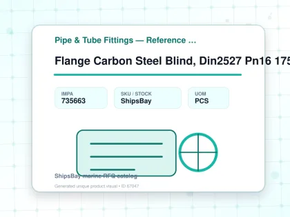 Flange Carbon Steel Blind, Din2527 Pn16 175mm - Pipe & Tube Fittings — Reference (IMPA) - IMPA 735663 - UOM PCS