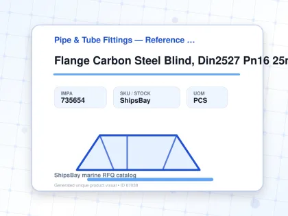 Flange Carbon Steel Blind, Din2527 Pn16 25mm - Pipe & Tube Fittings — Reference (IMPA) - IMPA 735654 - UOM PCS