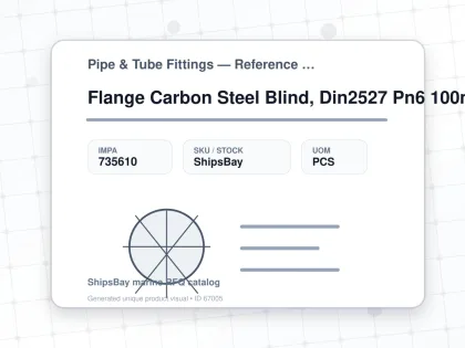 Flange Carbon Steel Blind, Din2527 Pn6 100mm - Pipe & Tube Fittings — Reference (IMPA) - IMPA 735610 - UOM PCS