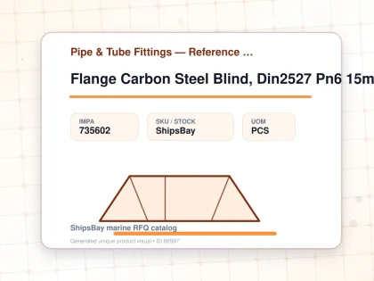 Flange Carbon Steel Blind, Din2527 Pn6 15mm - Pipe & Tube Fittings — Reference (IMPA) - IMPA 735602 - UOM PCS