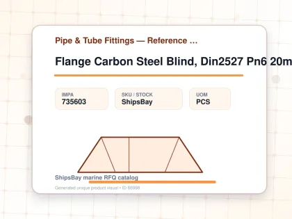 Flange Carbon Steel Blind, Din2527 Pn6 20mm - Pipe & Tube Fittings — Reference (IMPA) - IMPA 735603 - UOM PCS