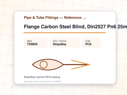 Flange Carbon Steel Blind, Din2527 Pn6 25mm - Pipe & Tube Fittings — Reference (IMPA) - IMPA 735604 - UOM PCS