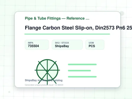 Flange Carbon Steel Slip-on, Din2573 Pn6 25mm - Pipe & Tube Fittings — Reference (IMPA) - IMPA 735504 - UOM PCS