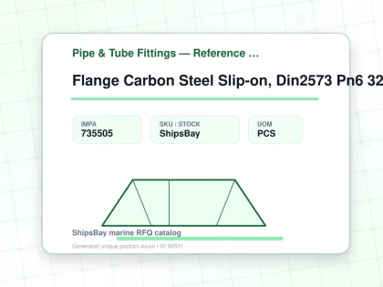 Flange Carbon Steel Slip-on, Din2573 Pn6 32mm - Pipe & Tube Fittings — Reference (IMPA) - IMPA 735505 - UOM PCS