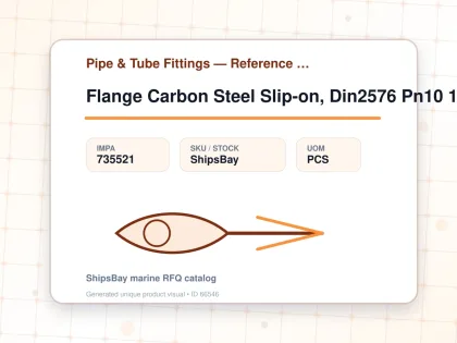 Flange Carbon Steel Slip-on, Din2576 Pn10 10mm - Pipe & Tube Fittings — Reference (IMPA) - IMPA 735521 - UOM PCS