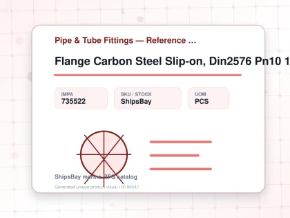 Flange Carbon Steel Slip-on, Din2576 Pn10 15mm - Pipe & Tube Fittings — Reference (IMPA) - IMPA 735522 - UOM PCS