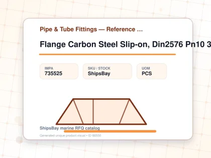Flange Carbon Steel Slip-on, Din2576 Pn10 32mm - Pipe & Tube Fittings — Reference (IMPA) - IMPA 735525 - UOM PCS