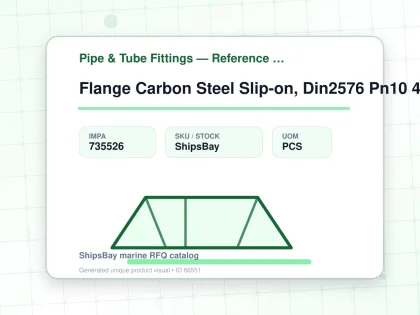 Flange Carbon Steel Slip-on, Din2576 Pn10 40mm - Pipe & Tube Fittings — Reference (IMPA) - IMPA 735526 - UOM PCS