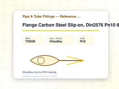 Flange Carbon Steel Slip-on, Din2576 Pn10 65mm - Pipe & Tube Fittings — Reference (IMPA) - IMPA 735528 - UOM PCS