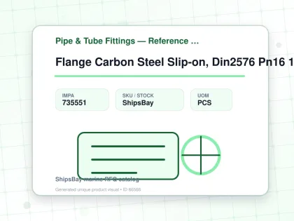 Flange Carbon Steel Slip-on, Din2576 Pn16 10mm - Pipe & Tube Fittings — Reference (IMPA) - IMPA 735551 - UOM PCS