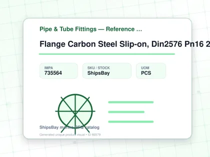 Flange Carbon Steel Slip-on, Din2576 Pn16 200mm - Pipe & Tube Fittings — Reference (IMPA) - IMPA 735564 - UOM PCS