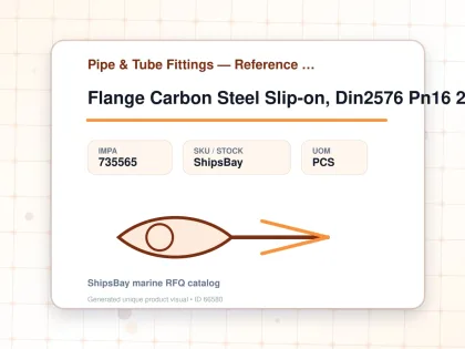 Flange Carbon Steel Slip-on, Din2576 Pn16 250mm - Pipe & Tube Fittings — Reference (IMPA) - IMPA 735565 - UOM PCS