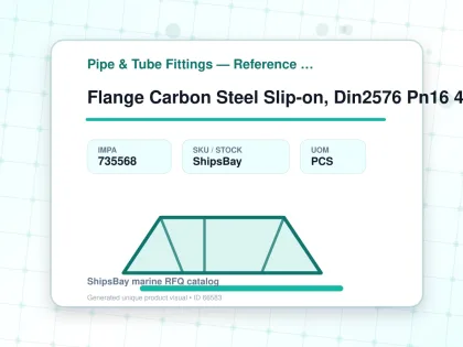 Flange Carbon Steel Slip-on, Din2576 Pn16 400mm - Pipe & Tube Fittings — Reference (IMPA) - IMPA 735568 - UOM PCS