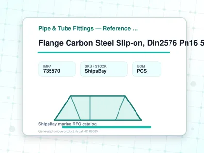 Flange Carbon Steel Slip-on, Din2576 Pn16 500mm - Pipe & Tube Fittings — Reference (IMPA) - IMPA 735570 - UOM PCS