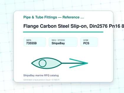 Flange Carbon Steel Slip-on, Din2576 Pn16 80mm - Pipe & Tube Fittings — Reference (IMPA) - IMPA 735559 - UOM PCS