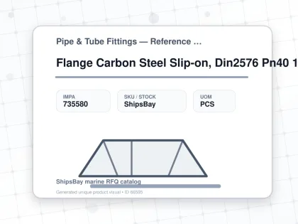 Flange Carbon Steel Slip-on, Din2576 Pn40 100mm - Pipe & Tube Fittings — Reference (IMPA) - IMPA 735580 - UOM PCS