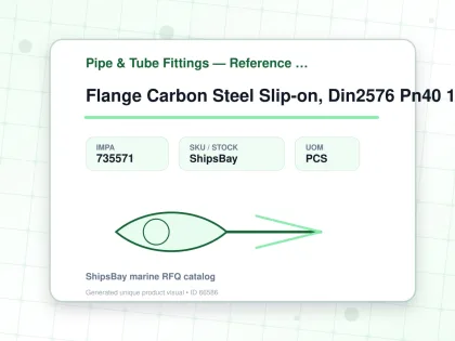 Flange Carbon Steel Slip-on, Din2576 Pn40 10mm - Pipe & Tube Fittings — Reference (IMPA) - IMPA 735571 - UOM PCS