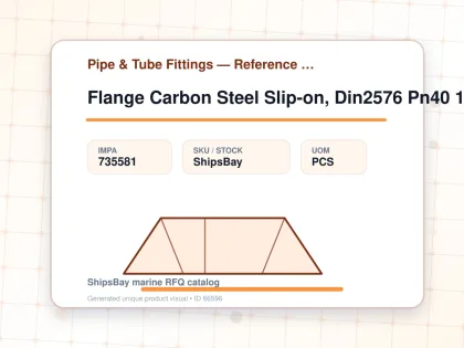 Flange Carbon Steel Slip-on, Din2576 Pn40 125mm - Pipe & Tube Fittings — Reference (IMPA) - IMPA 735581 - UOM PCS