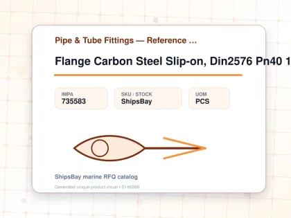 Flange Carbon Steel Slip-on, Din2576 Pn40 175mm - Pipe & Tube Fittings — Reference (IMPA) - IMPA 735583 - UOM PCS