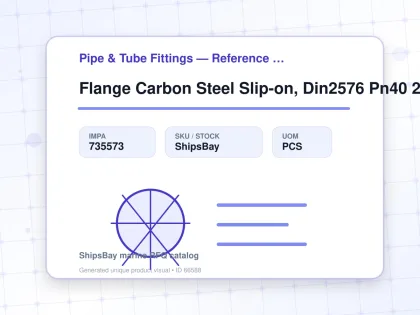 Flange Carbon Steel Slip-on, Din2576 Pn40 20mm - Pipe & Tube Fittings — Reference (IMPA) - IMPA 735573 - UOM PCS