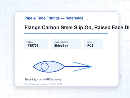 Flange Carbon Steel Slip On, Raised Face Din86029 Pn10 10mm - Pipe & Tube Fittings — Reference (IMPA) - IMPA 735751 - UOM PCS