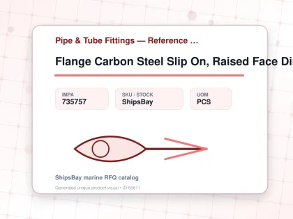 Flange Carbon Steel Slip On, Raised Face Din86029 Pn10 50mm - Pipe & Tube Fittings — Reference (IMPA) - IMPA 735757 - UOM PCS
