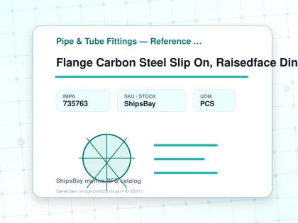 Flange Carbon Steel Slip On, Raisedface Din86029 Pn10 175mm - Pipe & Tube Fittings — Reference (IMPA) - IMPA 735763 - UOM PCS