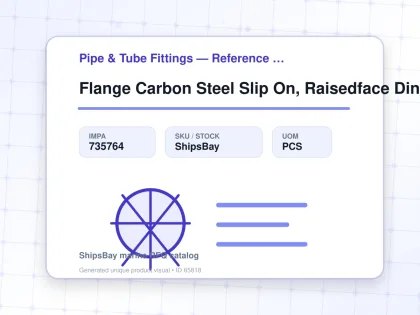 Flange Carbon Steel Slip On, Raisedface Din86029 Pn10 200mm - Pipe & Tube Fittings — Reference (IMPA) - IMPA 735764 - UOM PCS