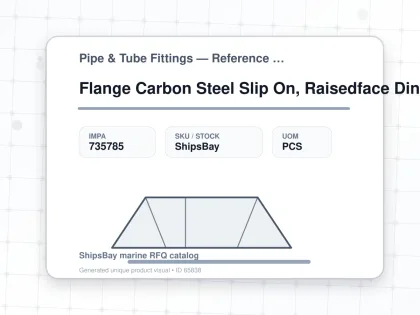 Flange Carbon Steel Slip On, Raisedface Din86030 Pn16 250mm - Pipe & Tube Fittings — Reference (IMPA) - IMPA 735785 - UOM PCS