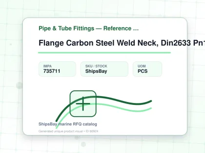 Flange Carbon Steel Weld Neck, Din2633 Pn16 125mm - Pipe & Tube Fittings — Reference (IMPA) - IMPA 735711 - UOM PCS
