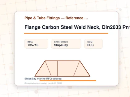 Flange Carbon Steel Weld Neck, Din2633 Pn16 300mm - Pipe & Tube Fittings — Reference (IMPA) - IMPA 735716 - UOM PCS