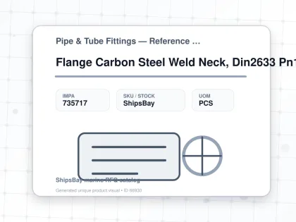 Flange Carbon Steel Weld Neck, Din2633 Pn16 350mm - Pipe & Tube Fittings — Reference (IMPA) - IMPA 735717 - UOM PCS