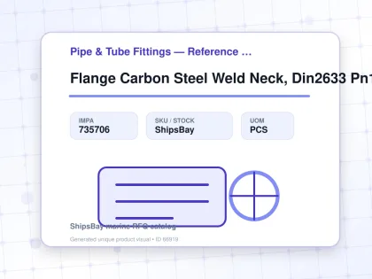 Flange Carbon Steel Weld Neck, Din2633 Pn16 40mm - Pipe & Tube Fittings — Reference (IMPA) - IMPA 735706 - UOM PCS