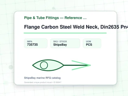 Flange Carbon Steel Weld Neck, Din2635 Pn40 250mm - Pipe & Tube Fittings — Reference (IMPA) - IMPA 735735 - UOM PCS