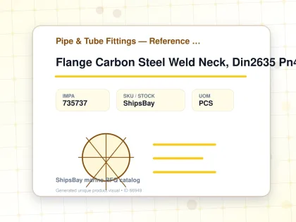 Flange Carbon Steel Weld Neck, Din2635 Pn40 350mm - Pipe & Tube Fittings — Reference (IMPA) - IMPA 735737 - UOM PCS