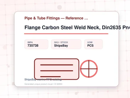 Flange Carbon Steel Weld Neck, Din2635 Pn40 400mm - Pipe & Tube Fittings — Reference (IMPA) - IMPA 735738 - UOM PCS